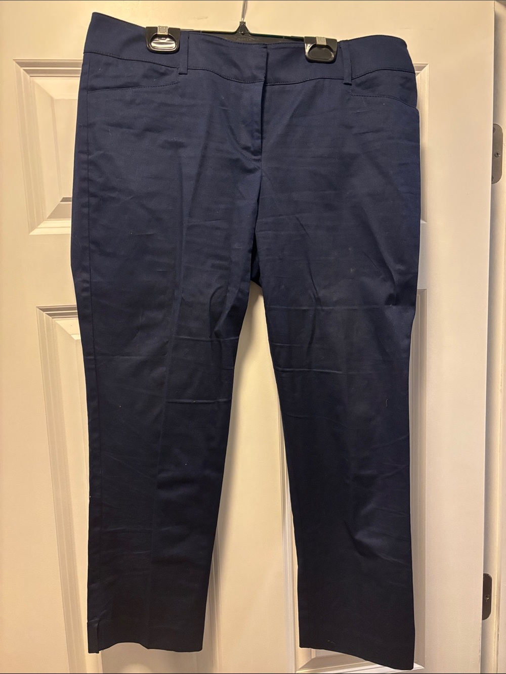 New York & Company Navy Straight-Leg Dress Trousers